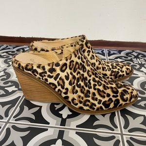 Dr. Scholls women’s maxwell mule leopard wedge size 8.5